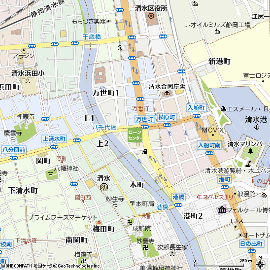 清水ローンセンター付近の地図